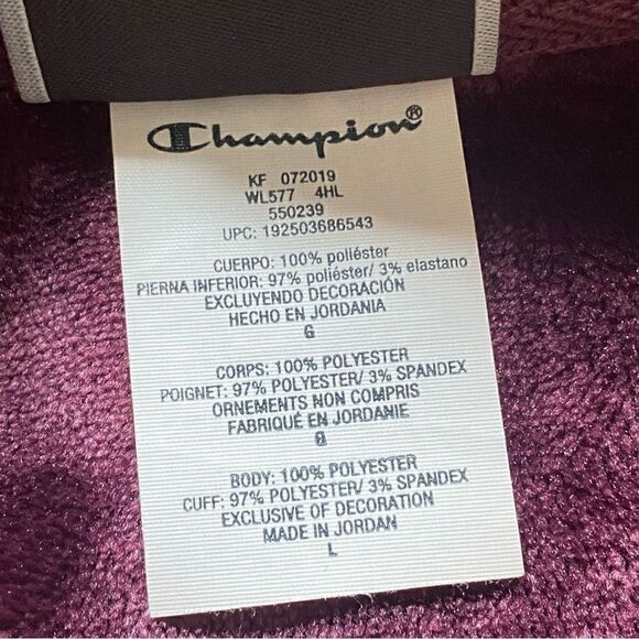 Champion Super Fleece Faux Fur Cropped Cut Off Po Hood-Felt C Sweatshirt - Picture 6 of 14